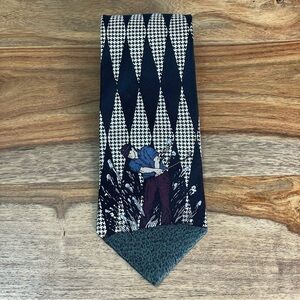 Vintage 80's CORPORATE CASUAL by VAN HEUSEN 100% SILK Necktie GOLF  Father's Day